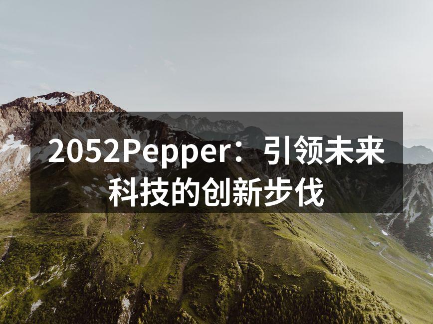 2052Pepper：引领未来科技的创新步伐